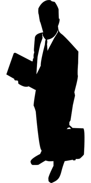 silhouette of business man